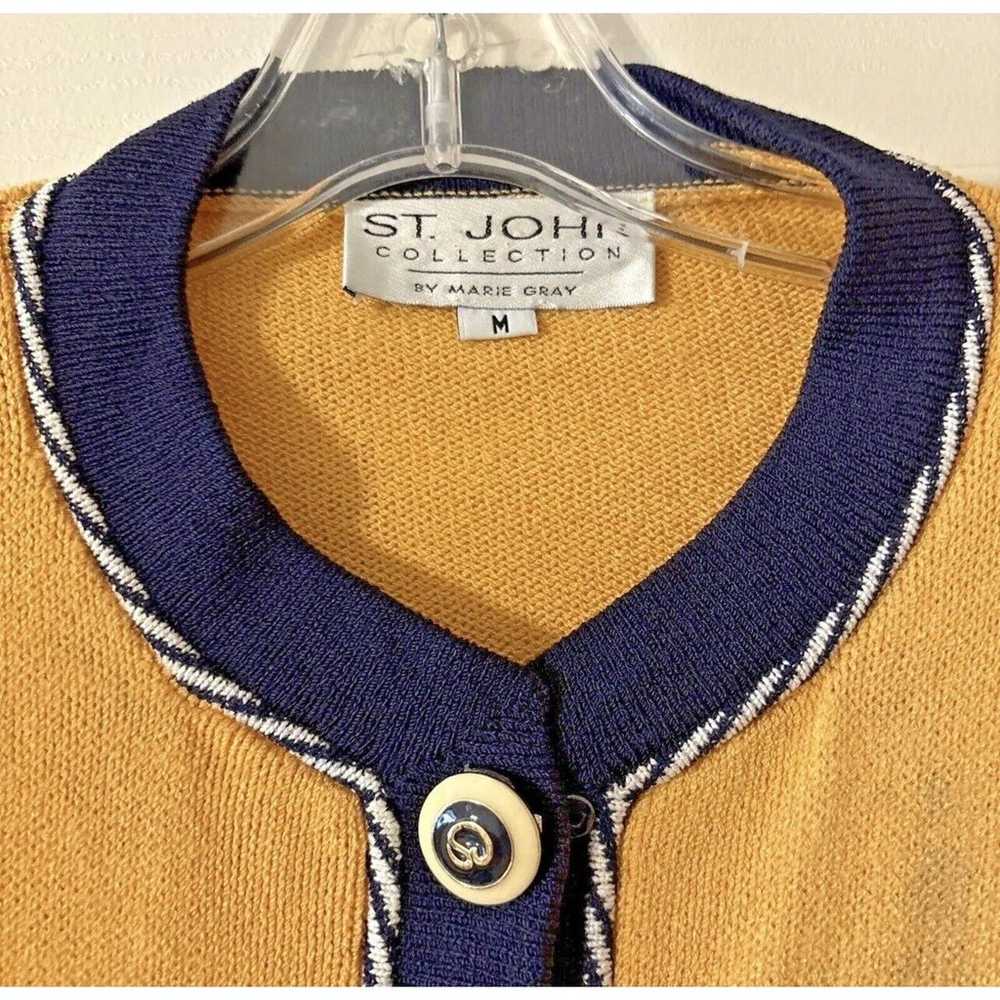 vtg St. John Collection Yellow Blue Classic Knit … - image 3