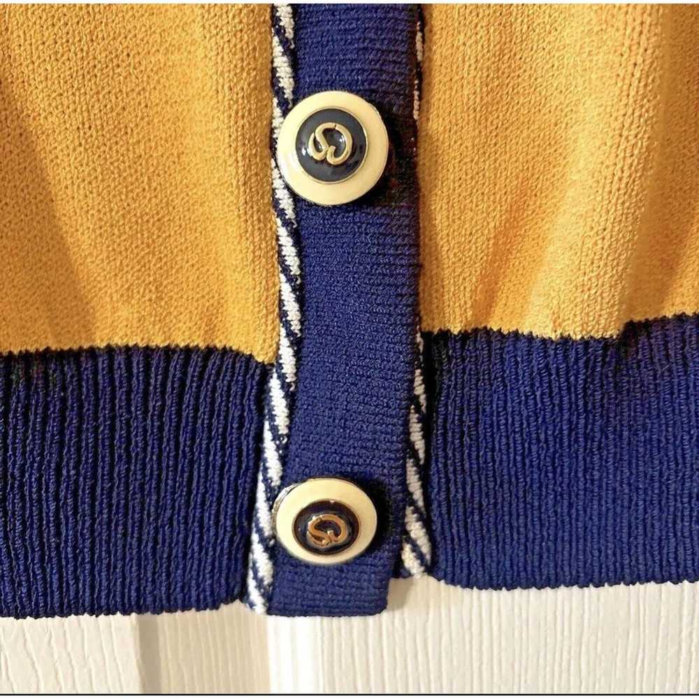 vtg St. John Collection Yellow Blue Classic Knit … - image 4