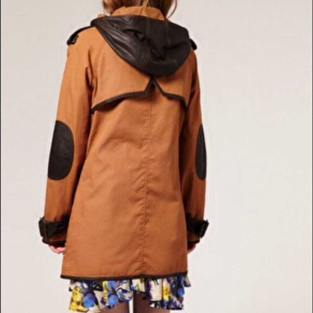 ASOS Leather Trim Parka Hoodie Jacket - image 3