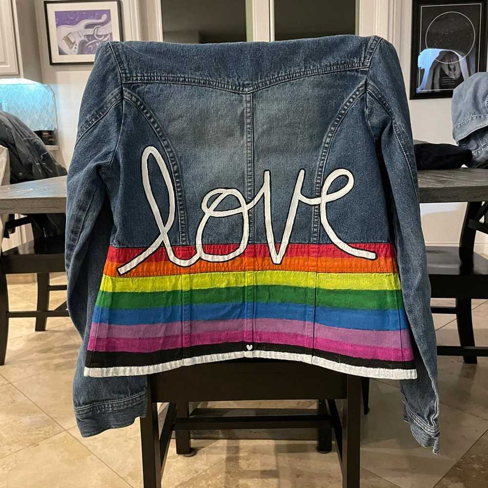 Hand painted jean jacket - image 1