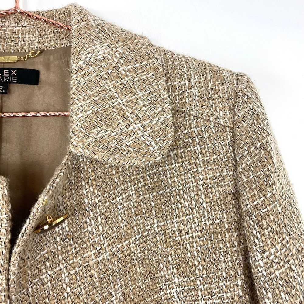 Alex Marie Beige Tan Gold Vintage Inspired Tweed … - image 3