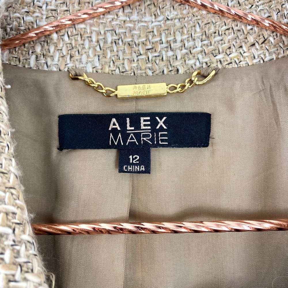 Alex Marie Beige Tan Gold Vintage Inspired Tweed … - image 9