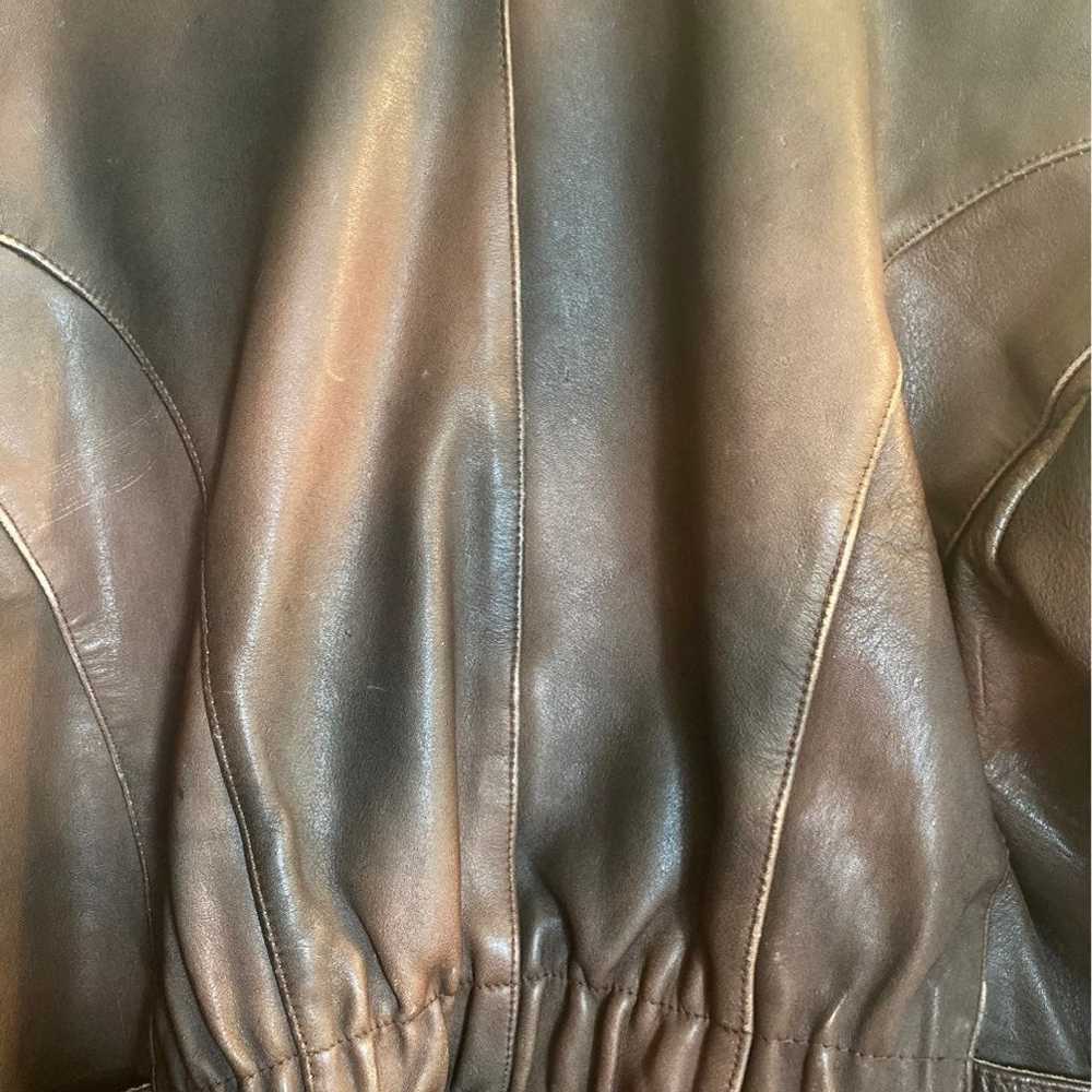 Leather Motorcycle Brown Jacket - image 7