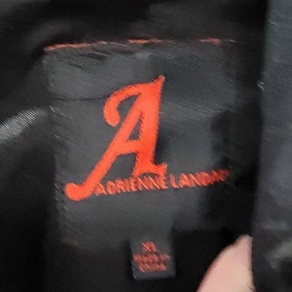 Adrienne Landau Black Modacrylic Hooded Jacket Mo… - image 4