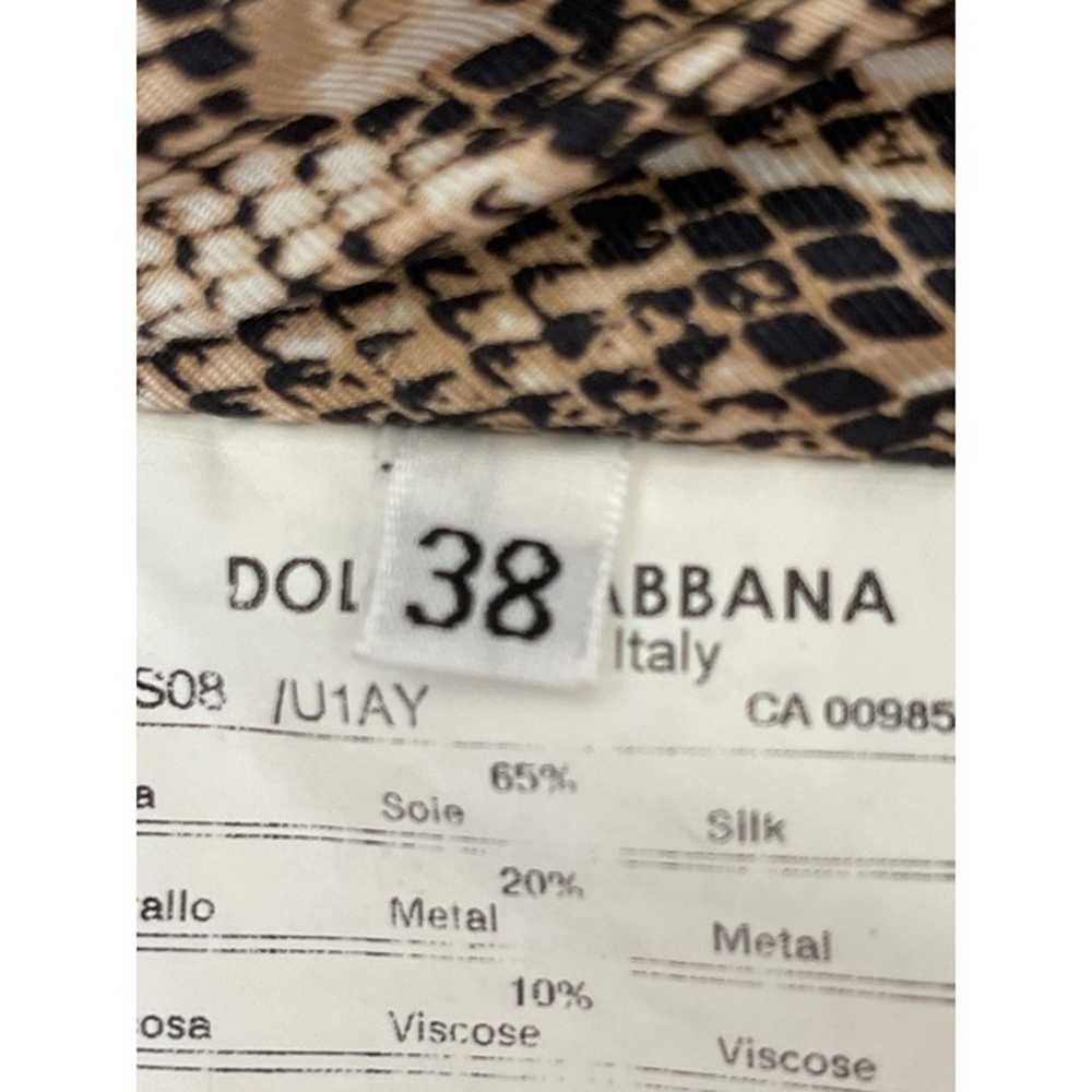 Dolce & Gabbana Silk Evening Jacket Brown Silver … - image 12