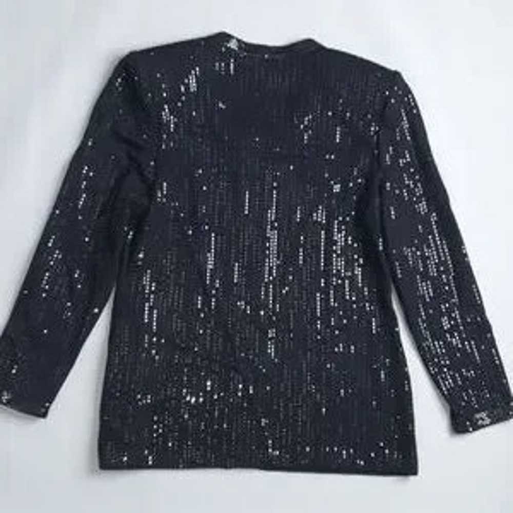 St. John Evening Knitted Sequins Blazer Jacket Sz… - image 1