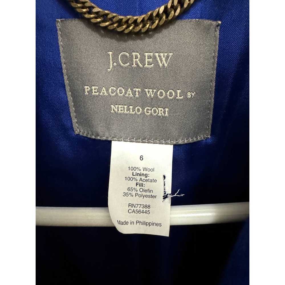 J Crew. Long Peacoat Wool Nello Gori Cobalt Royal… - image 2