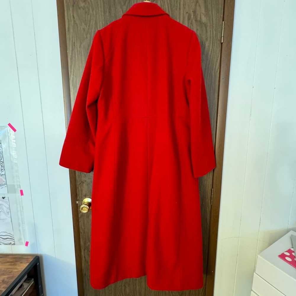 Vintage Cherry Red Wool Coat - image 6
