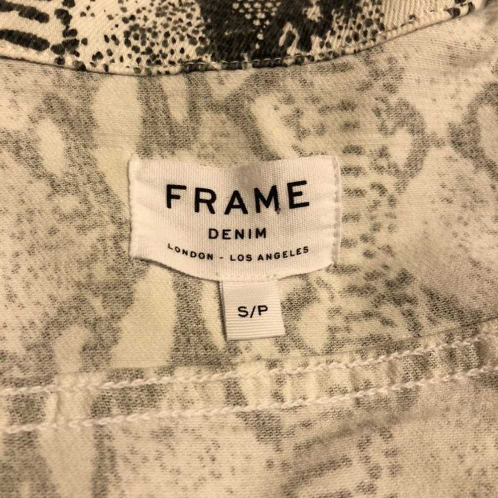 FRAME "Gris Multi" Denim Python Jacket S - image 10