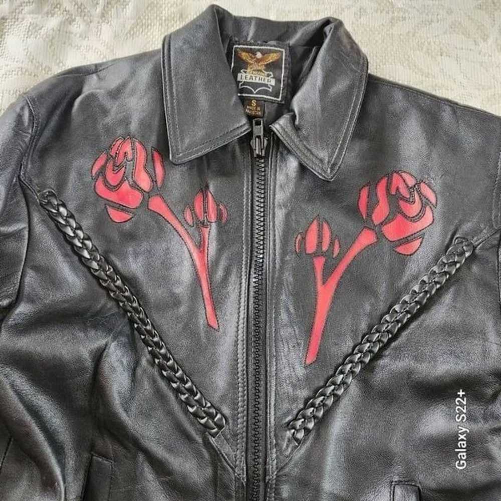 Genuine Leather motorcycle jacket BS - image 2