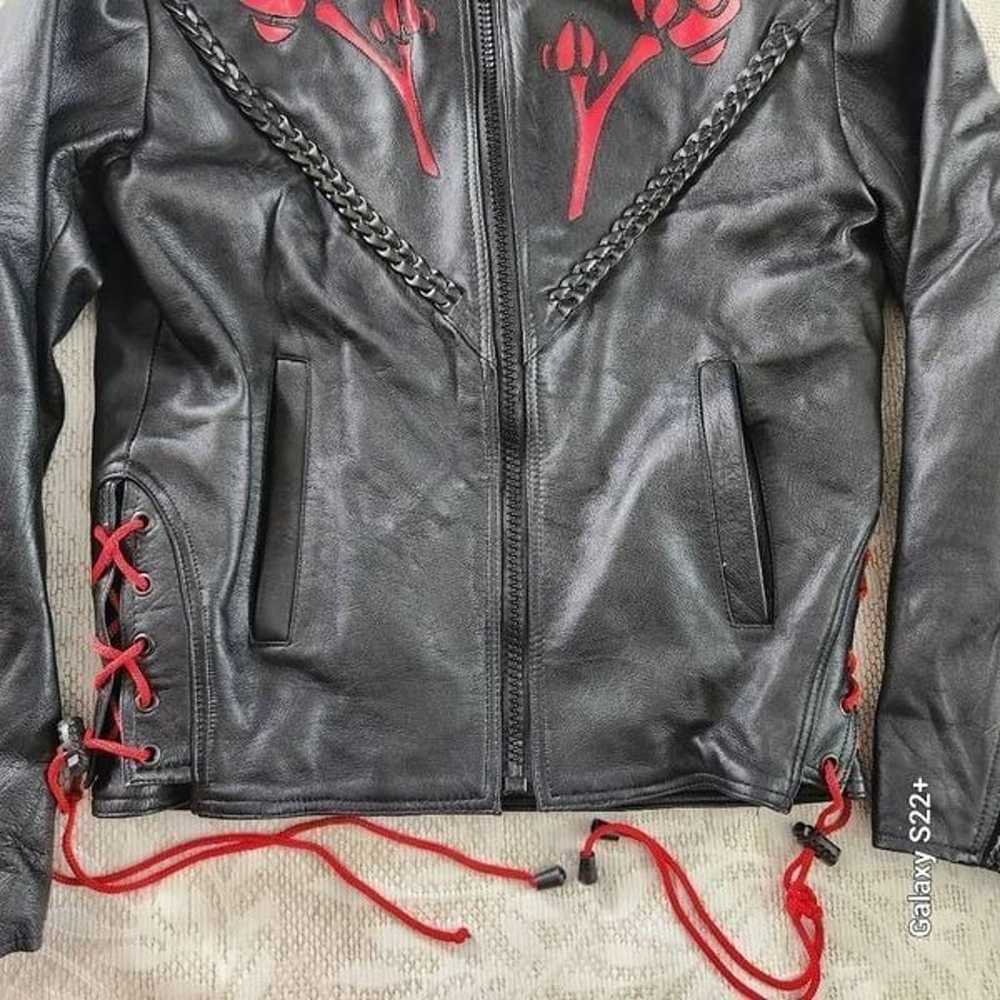 Genuine Leather motorcycle jacket BS - image 3