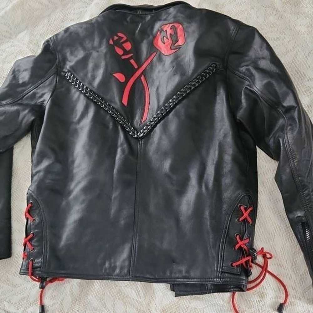 Genuine Leather motorcycle jacket BS - image 4