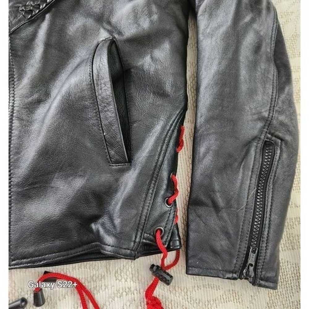 Genuine Leather motorcycle jacket BS - image 5