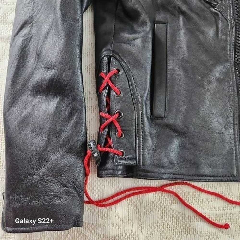 Genuine Leather motorcycle jacket BS - image 6
