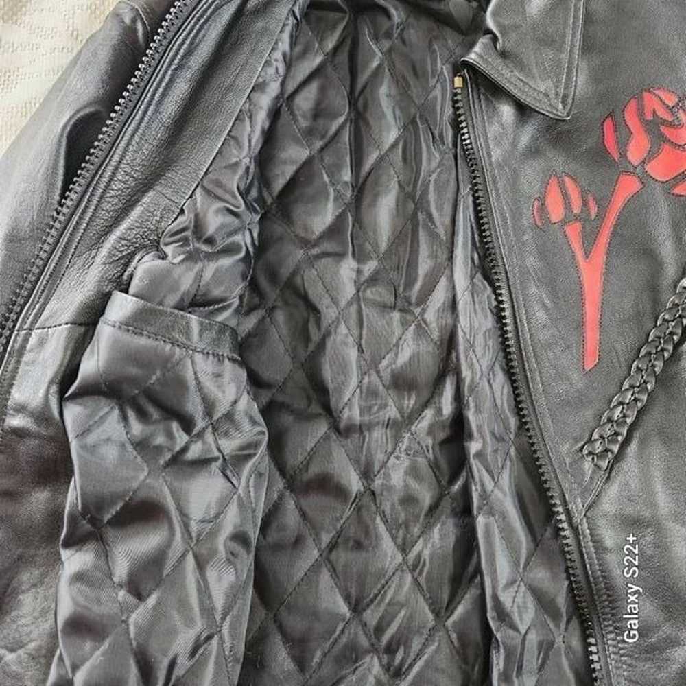 Genuine Leather motorcycle jacket BS - image 9