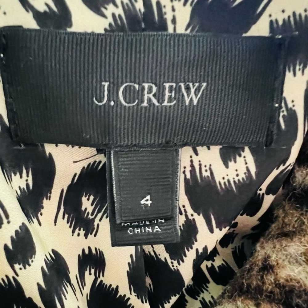 J.CREW Topcoat in double snow leopard coat mid le… - image 12