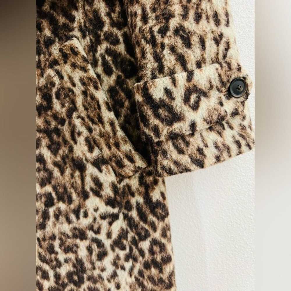 J.CREW Topcoat in double snow leopard coat mid le… - image 9