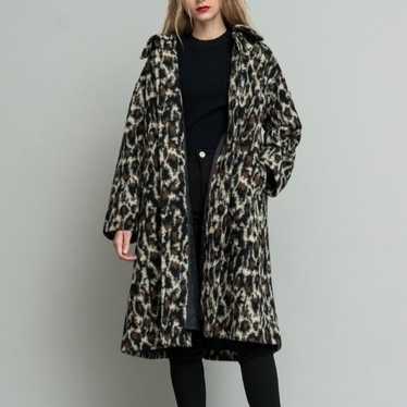 Moussy leopard print winter coat