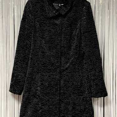 White House Black Market Fur Topper Coat, M - image 1