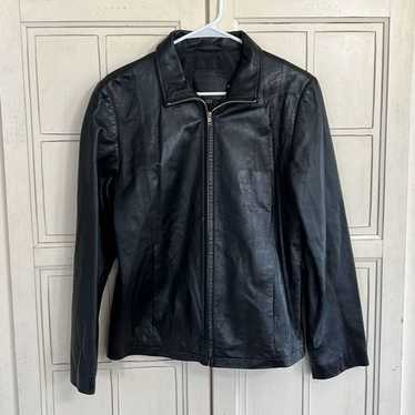 Coach size medium women’s black leather jacket - image 1