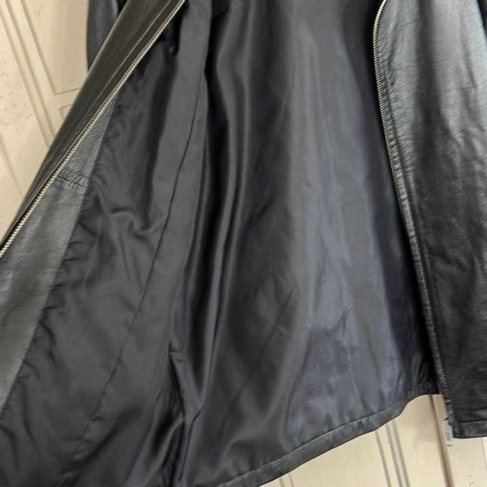 Coach size medium women’s black leather jacket - image 4