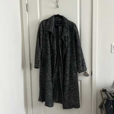 Aritzia Babaton Wool Long Coat - Black / White - image 1