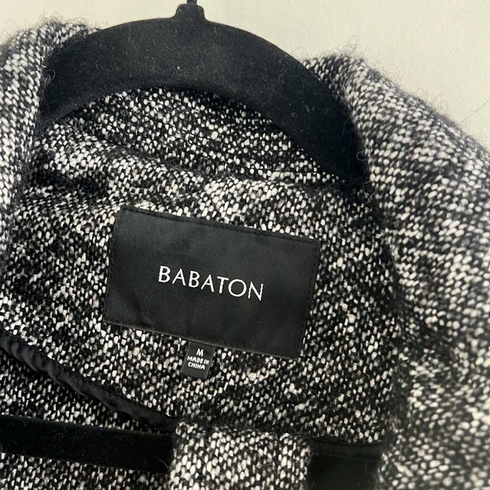 Aritzia Babaton Wool Long Coat - Black / White - image 4