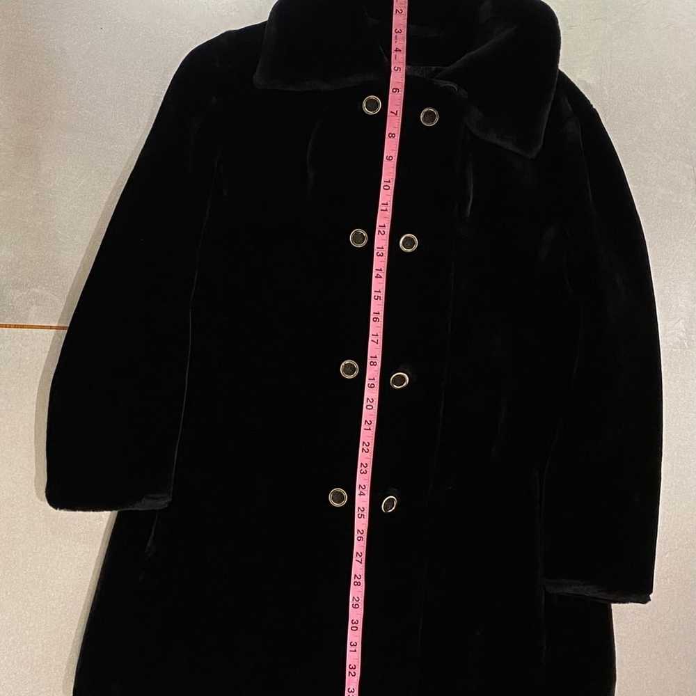 VTG Women's Black Borgazia Soft Faux Fur Coat Siz… - image 10