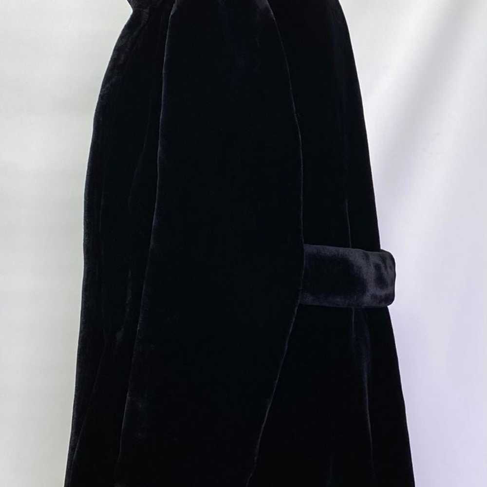 VTG Women's Black Borgazia Soft Faux Fur Coat Siz… - image 4
