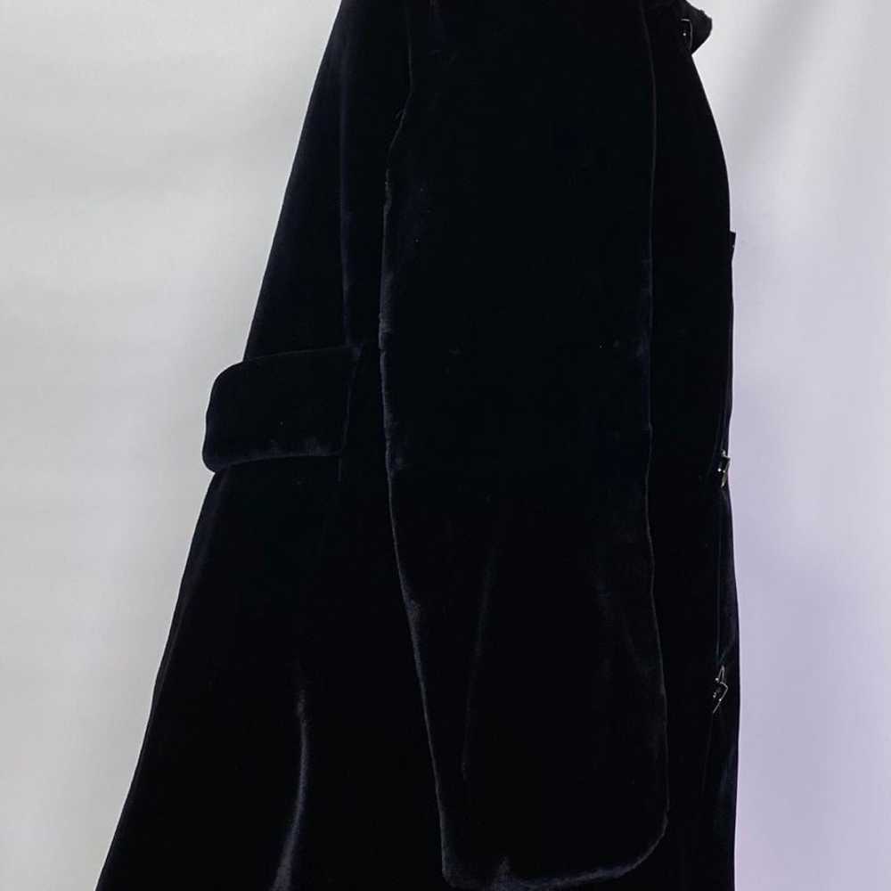 VTG Women's Black Borgazia Soft Faux Fur Coat Siz… - image 7