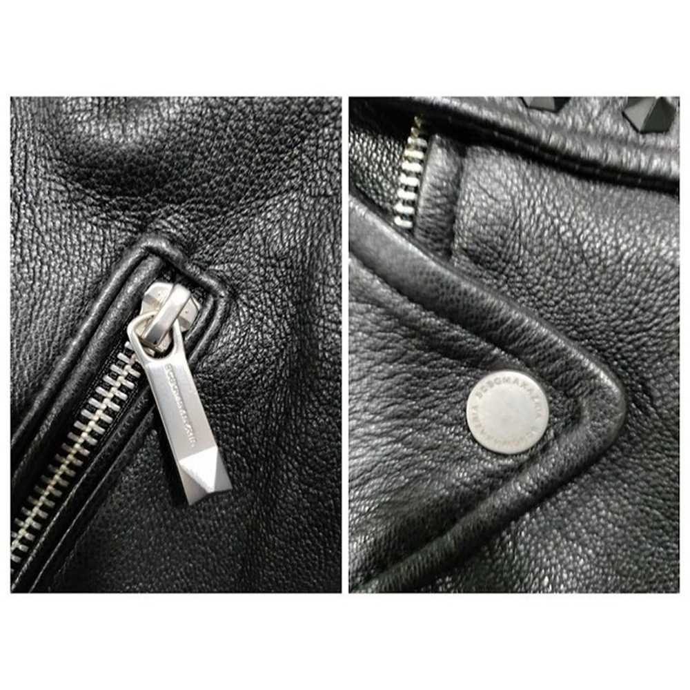 BCBGMaxazria Trinity Lambs Leather Moto Jacket Bl… - image 9