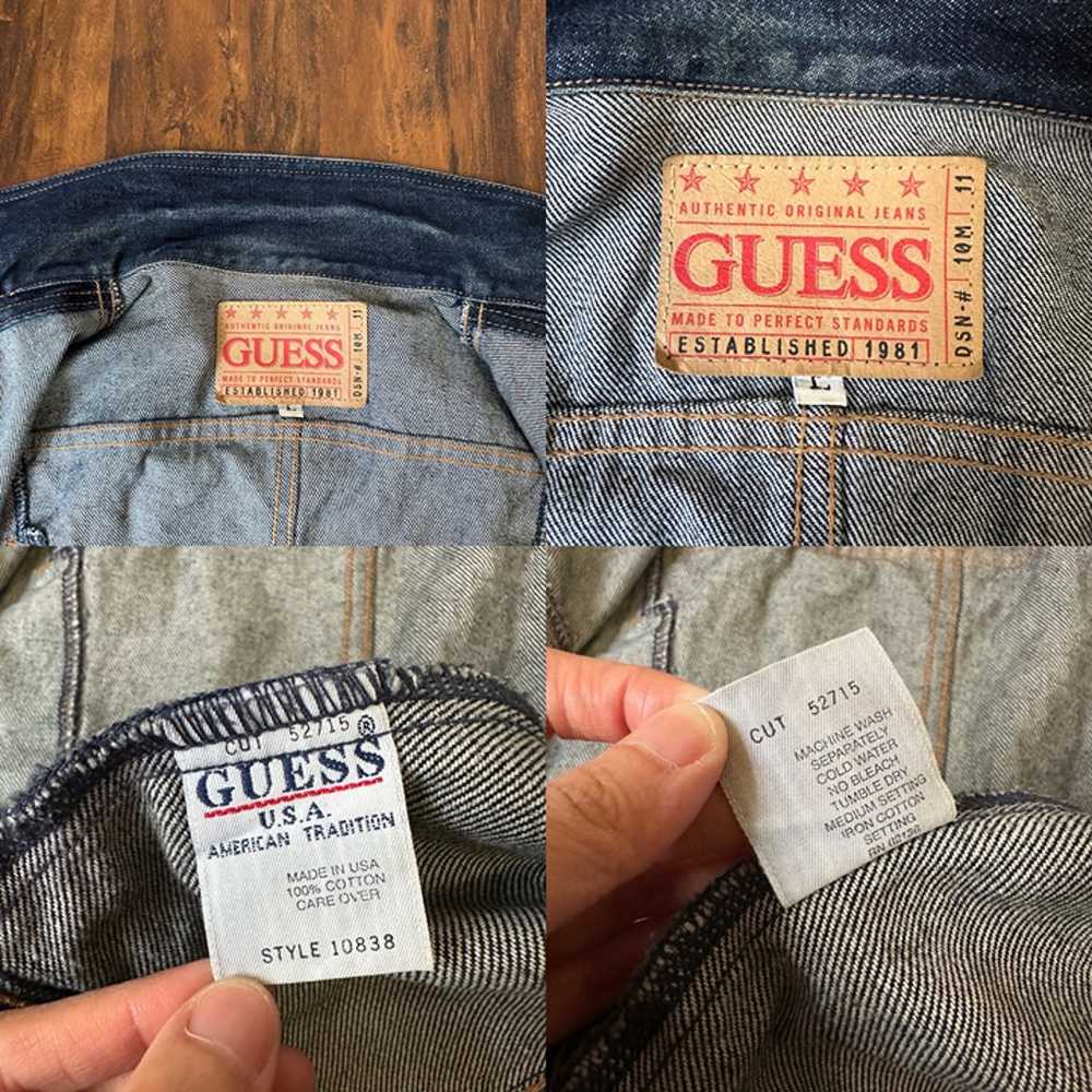 Vintage 90s GUESS Authentic Original Jeans Jacket… - image 8