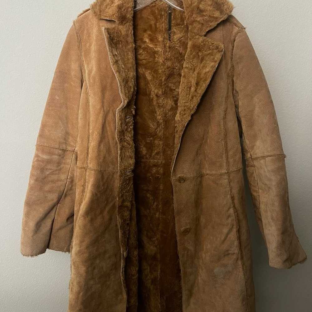 Vintage Winlit Leather and Faux Fur Coat - image 1