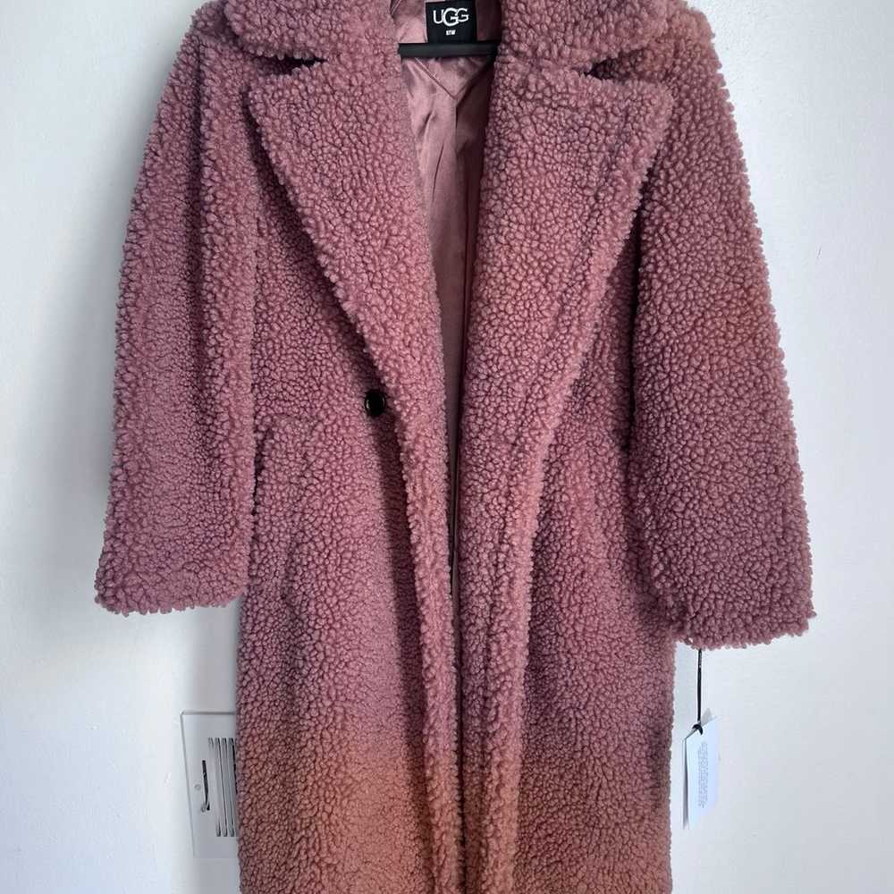 W Gertrude Long Teddy Coat - image 1