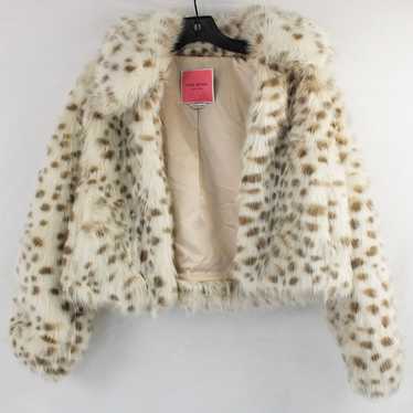 Kate Spade Spotted Faux Fur Cropped Jacket In Lig… - image 1