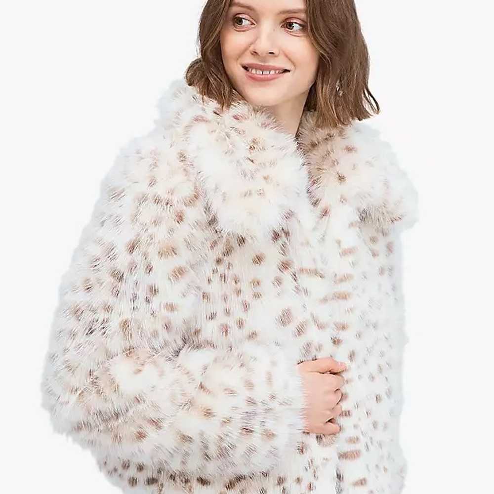 Kate Spade Spotted Faux Fur Cropped Jacket In Lig… - image 8