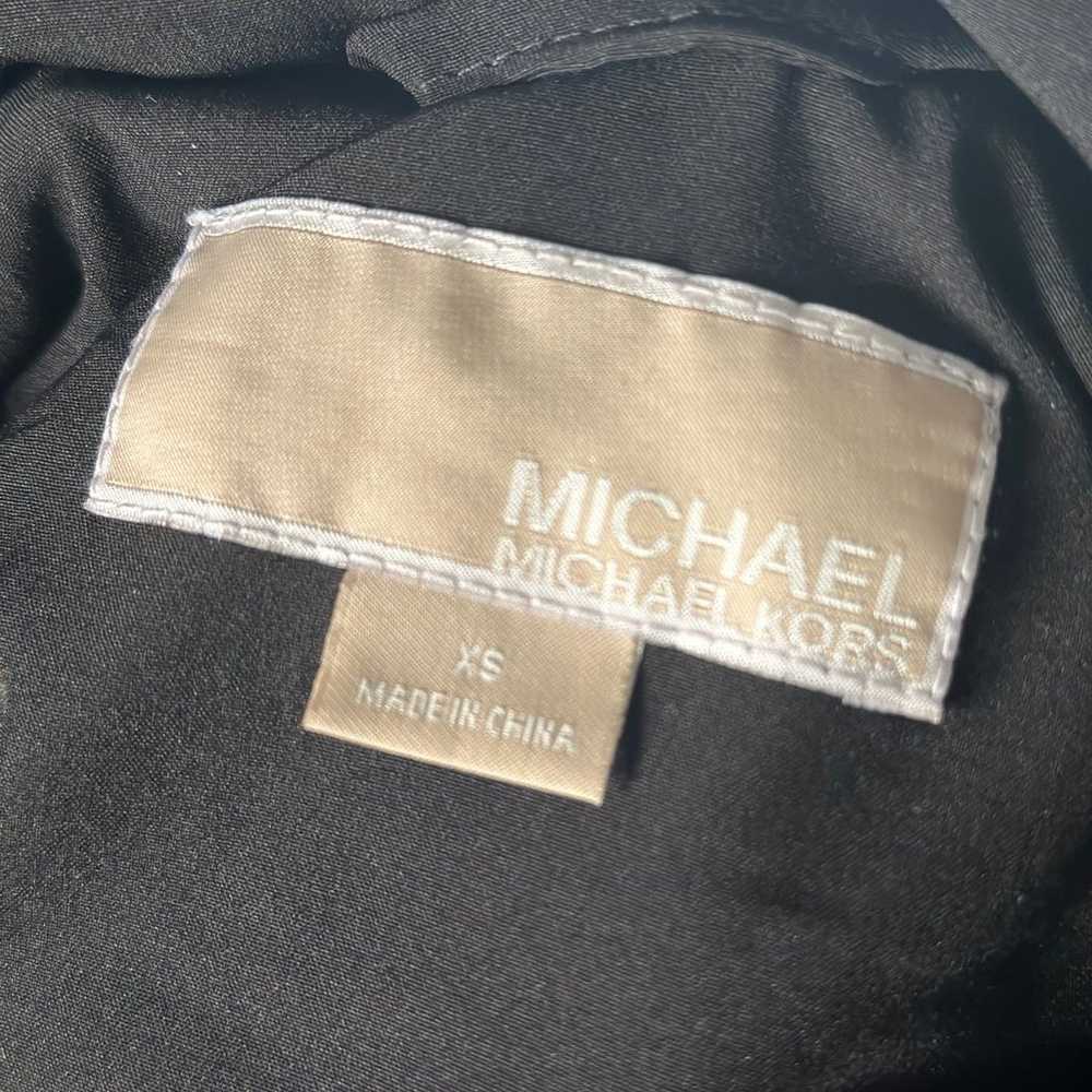 MICHAEL KORS Faux-Leather-Trim Hooded Raincoat Bl… - image 6