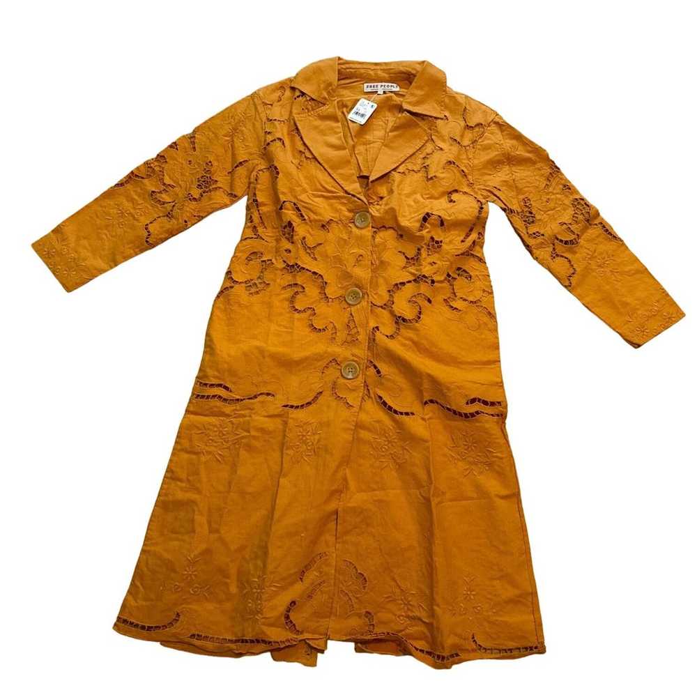 NWT Free People Susanna Duster Coat Cotton/Linen … - image 3