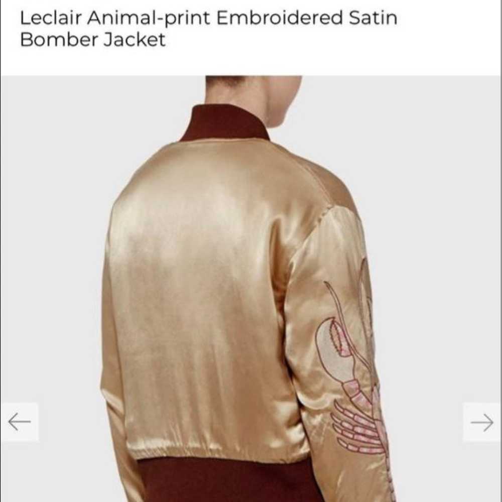 Ganni animal print satin bomber jacket - image 3