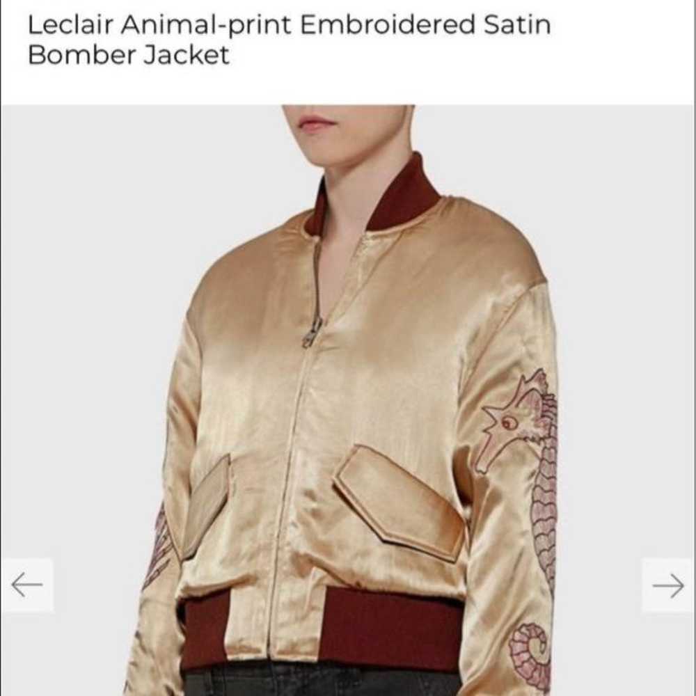 Ganni animal print satin bomber jacket - image 4