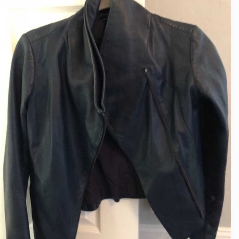 VINCE scuba lambskin leather jacket XS - image 2
