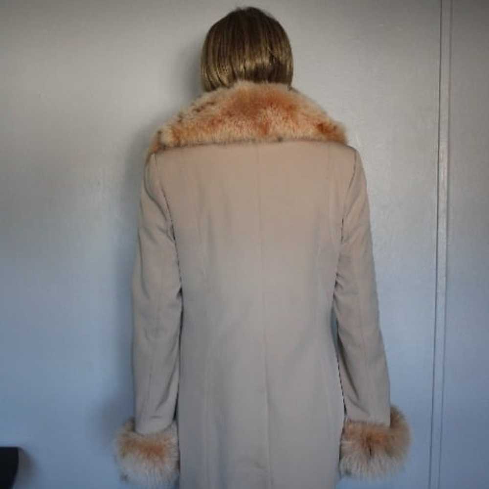 #385 Polyester/foxfur coat - image 2