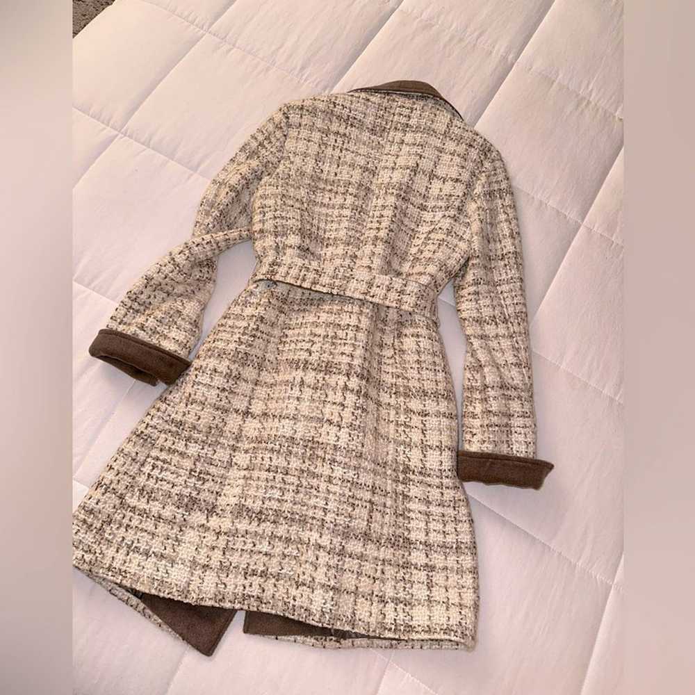 NWOT Ellen Tracy Neutral Cream and Tan Brown Wool… - image 3