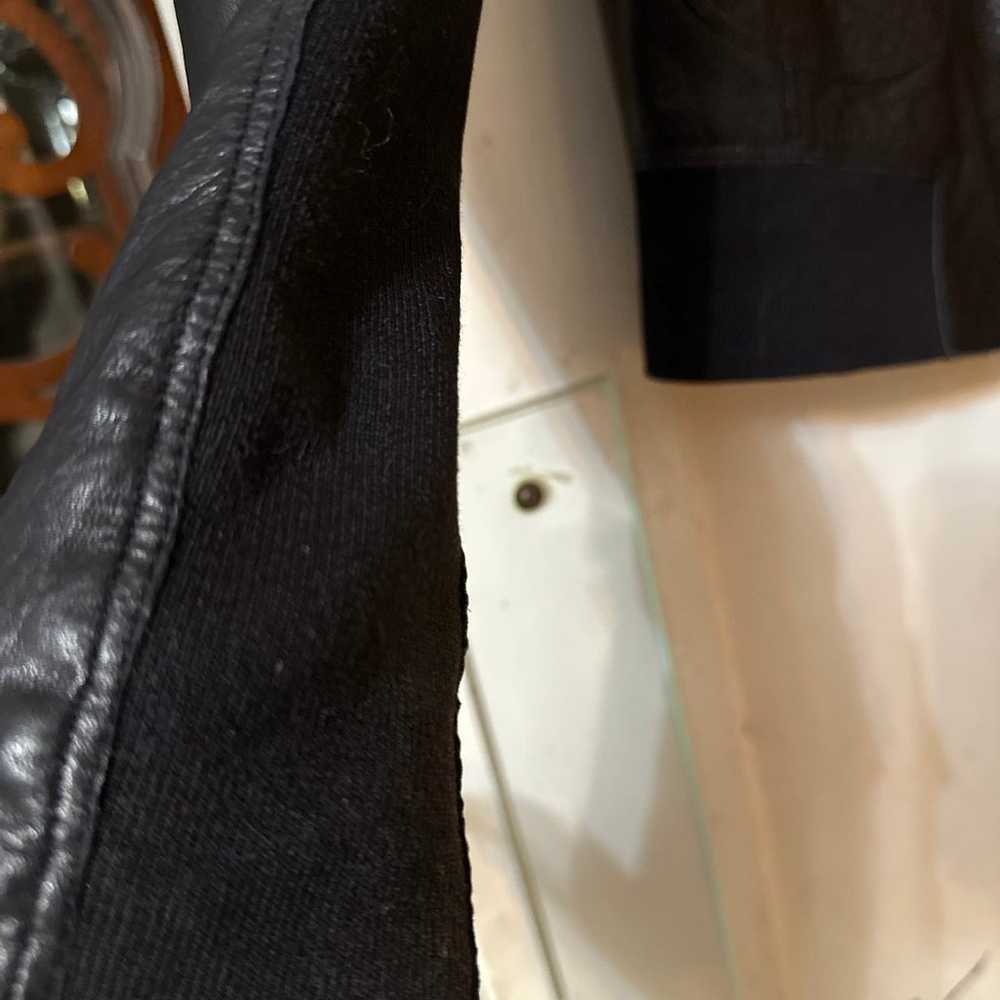 GIMO’s Black Leather Racer Jacket, Size 42 - image 2