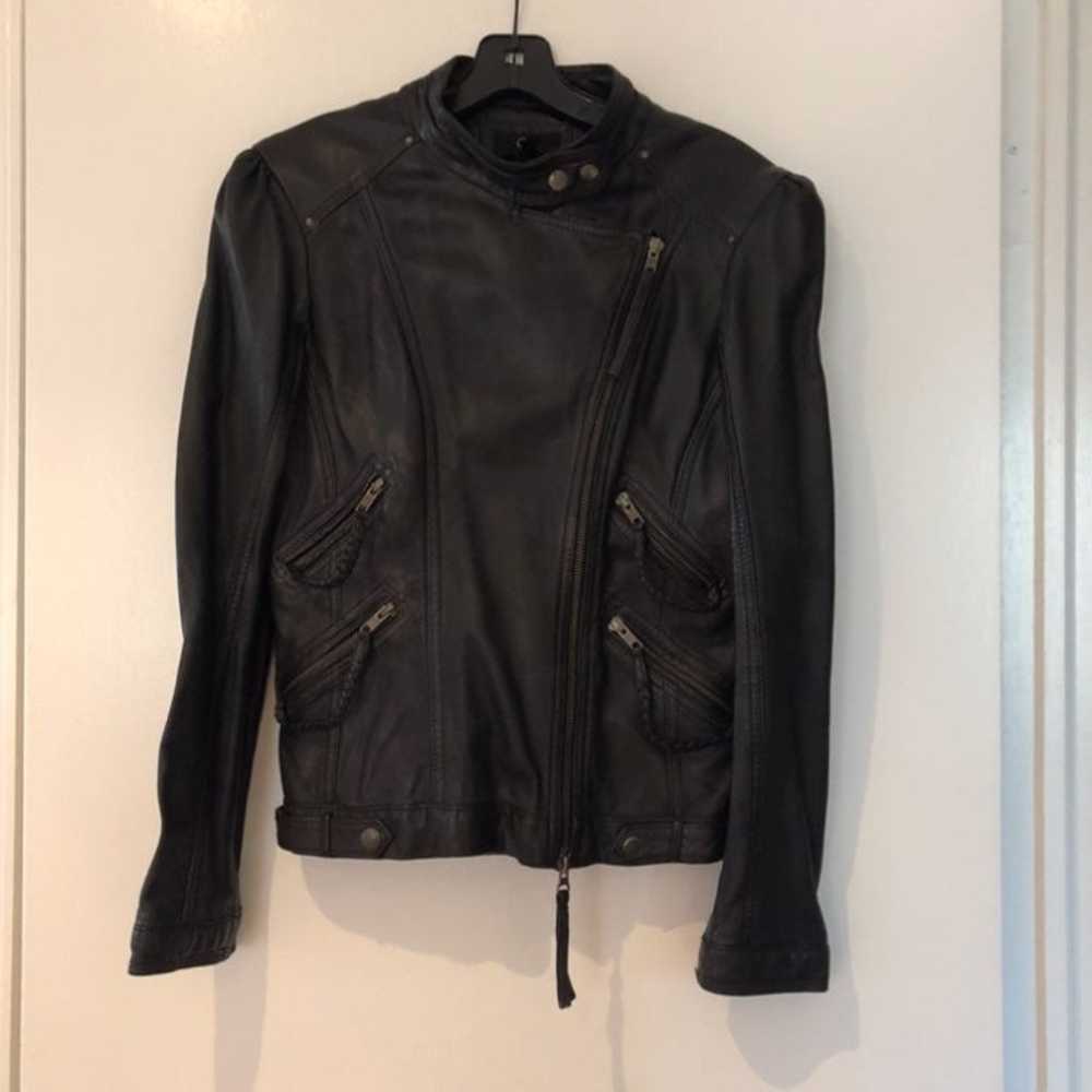 Aqua Leather Jacket - image 1