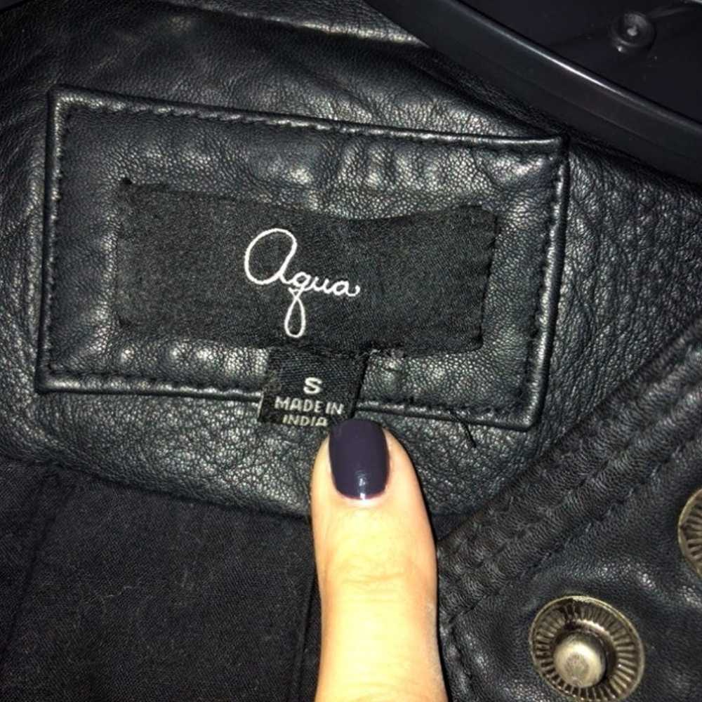 Aqua Leather Jacket - image 5