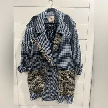 Brogger blue plaid Maria coat