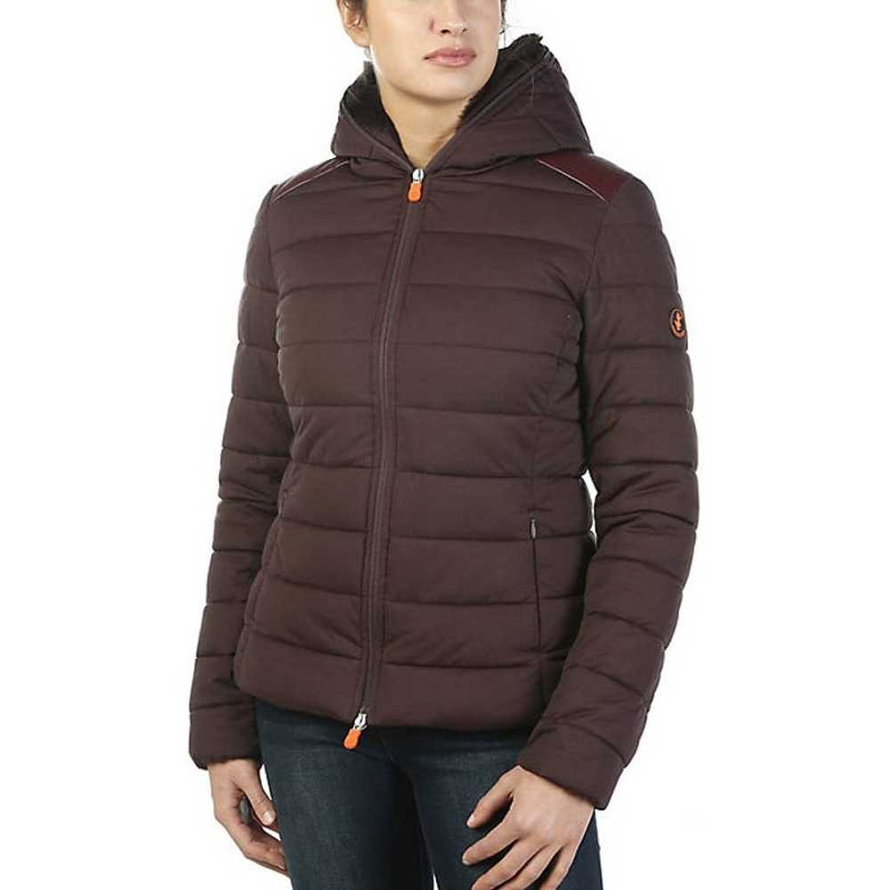 Save The Duck Womens Faux Fur Lined Hooded Puffer… - image 1