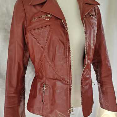 Vintage 70's Oxblood Leather Jacket - image 1