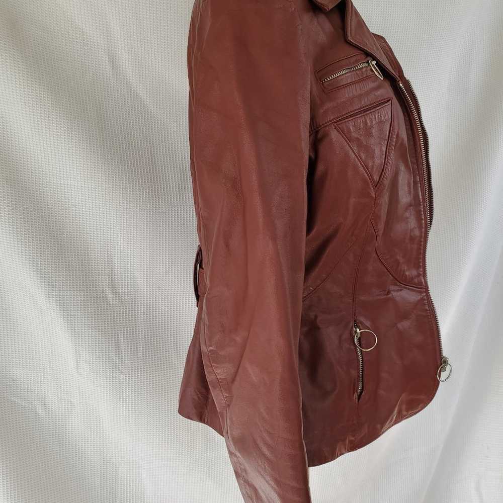 Vintage 70's Oxblood Leather Jacket - image 4